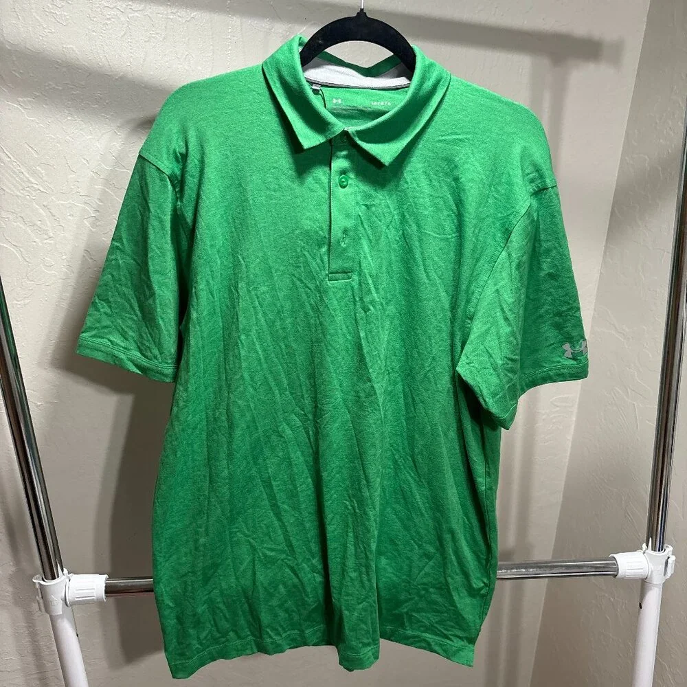 NWT Under Armour Green Performance Polo Shirt Loose Fit – Men’s‎ L